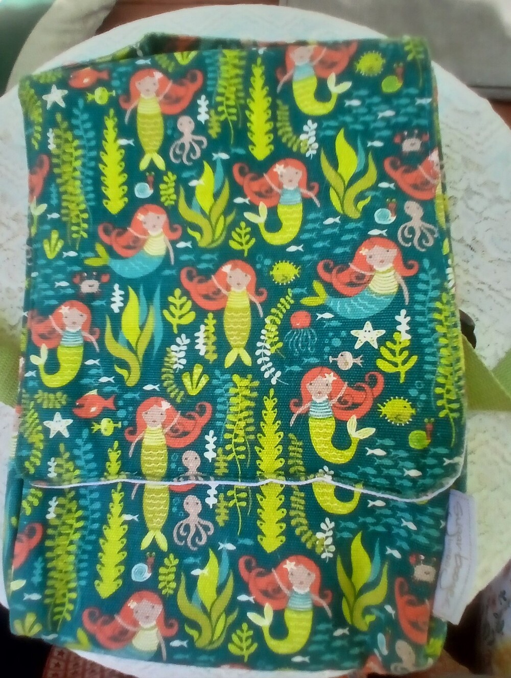 Isla The Mermaid Backpack By Sugar Booger Teal, Lime & Coral